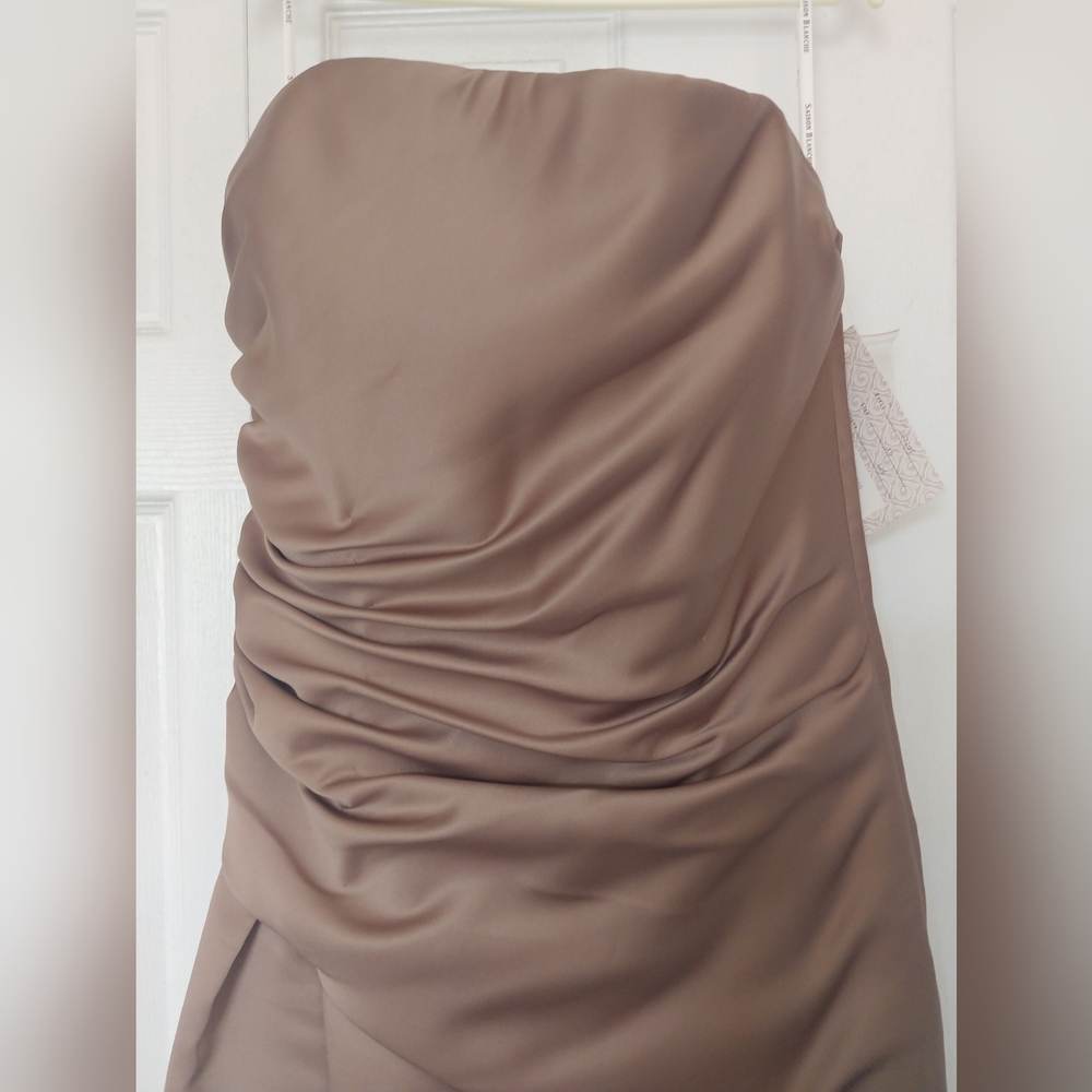 Saison Blanche Prom/Bridesmaid Dress Light Brown Size 16 New With Tags!